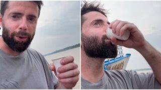 Vídeo: “Ou eu morro, ou nunca mais saio daqui”: gringo brinca que precisa beber água do Madeira para virar rondoniense