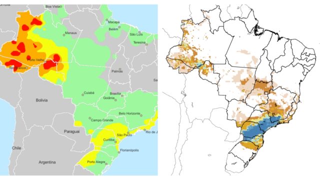 Rondônia entra na rota de chuvas intensas, e núcleos de alto risco ameaçam Porto Velho com temporais