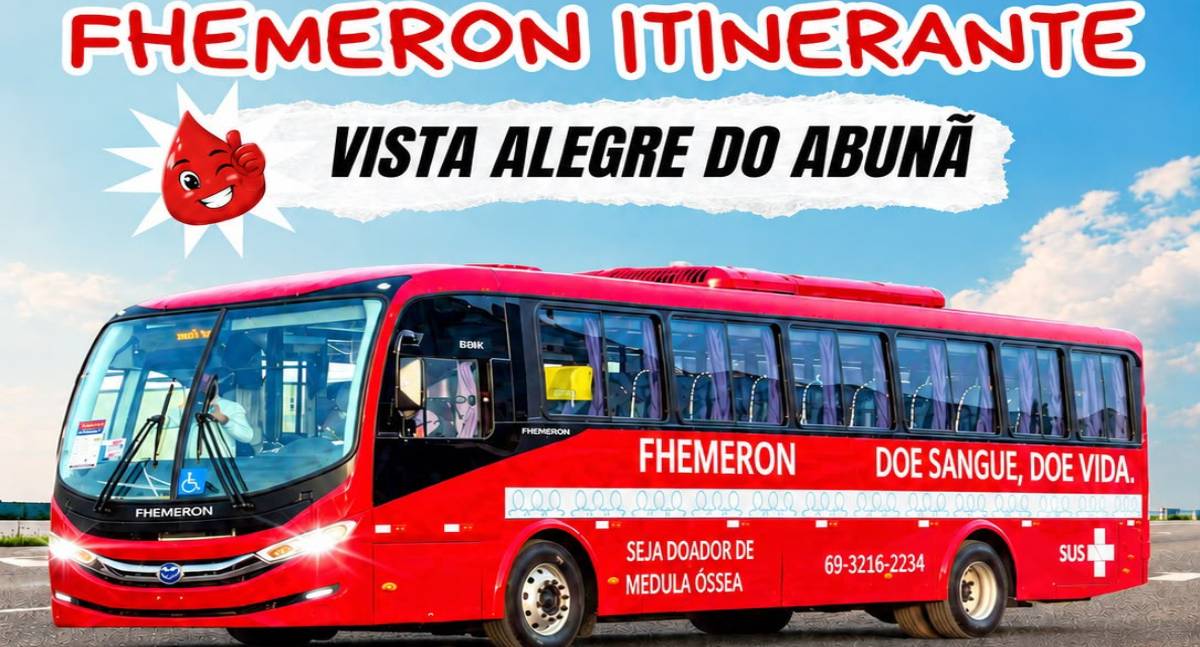 Fundação Hemeron realiza ação itinerante de doação de sangue em Vista Alegre do Abunã