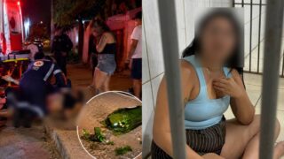 Homem é esfaqueado com garrafa quebrada pela namorada no dia do próprio aniversário em Porto Velho