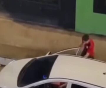 Homem é flagrado agredindo mulher dentro de carro no Centro de Porto Velho