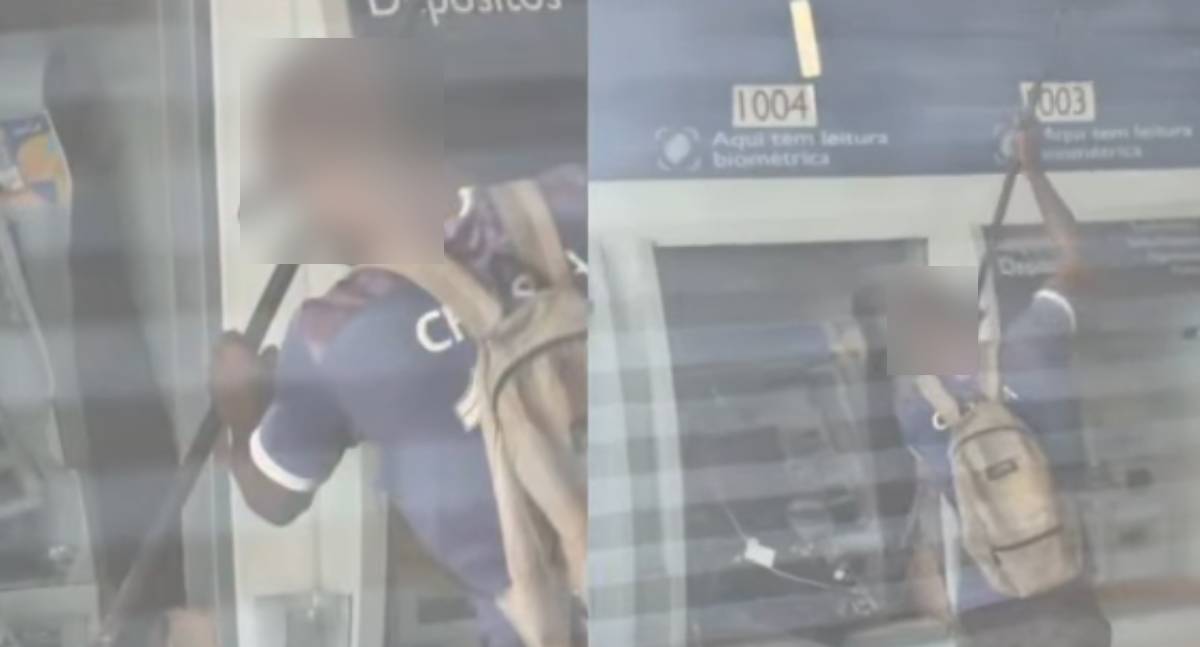 Homem invade agência bancária e tenta arrombar caixa eletrônico em Porto Velho