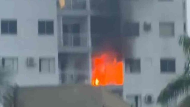 Incêndio em condomínio mobiliza Bombeiros na zona Norte