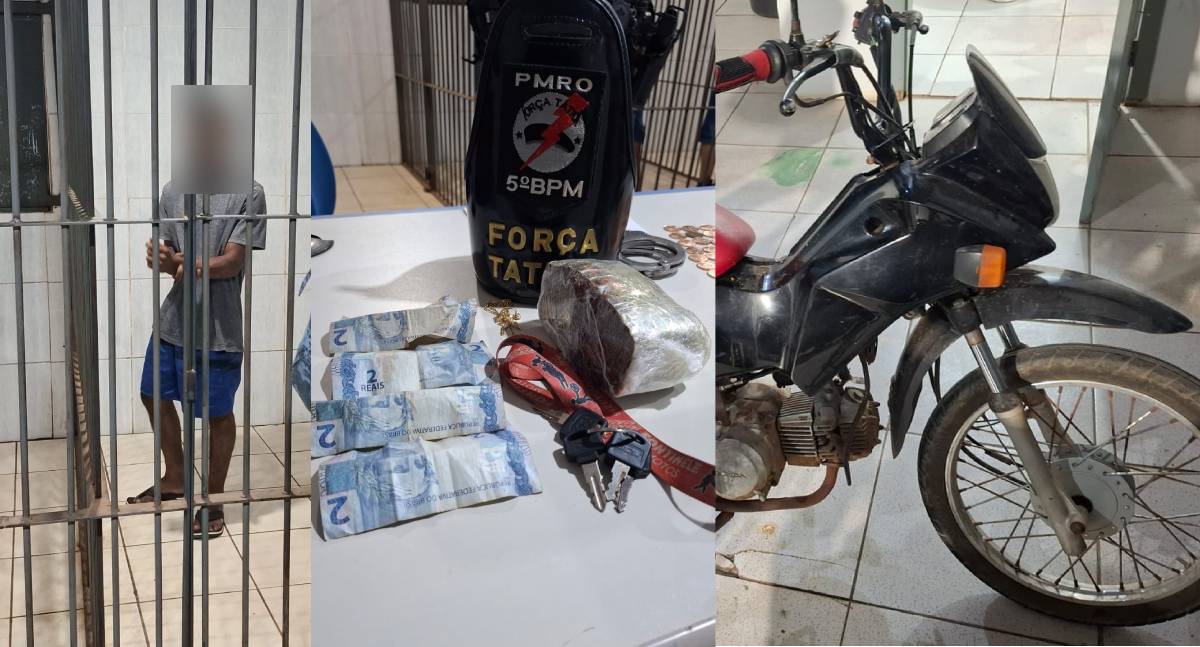 Motoboy é preso pela Polícia Militar após perseguição e queda na Avenida Mamoré, em Porto Velho