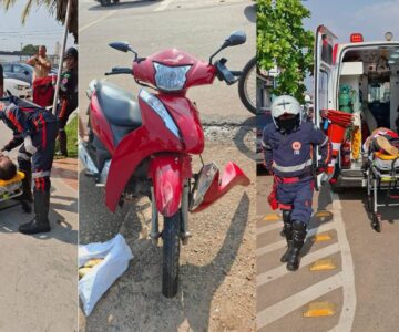 Motoboy fica ferido em colisão entre duas motocicletas no bairro Liberdade, em Porto Velho