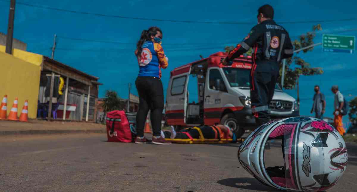 Motocicletas representam 82,72% dos acidentes atendidos pelo Samu em setembro