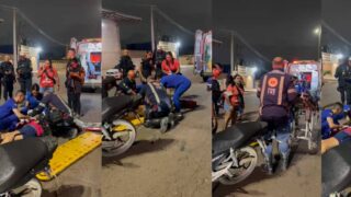 Motociclista fica ferida após motorista provocar colisão e fugir sem prestar socorro no bairro Agenor de Carvalho
