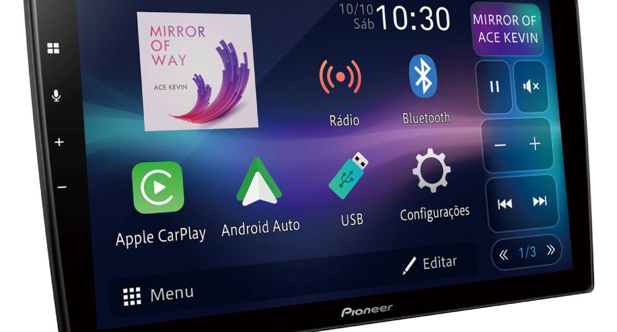 Pioneer apresenta central multimídia de 9 polegadas