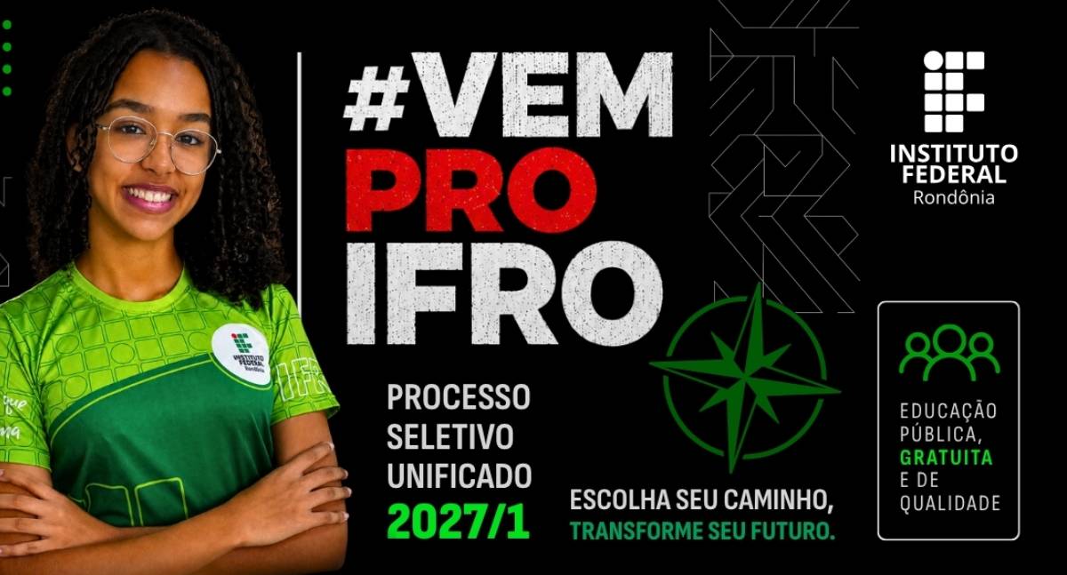 PSU 2027/1: IFRO reserva ao menos 50% das vagas dos técnicos integrados para cotas sociais
