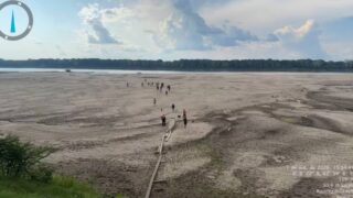 Seca no rio Madeira forma praias gigantes e leva Porto Velho a decretar emergência