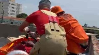 Trabalhador sofre grave choque elétrico em obra e é resgatado pelos bombeiros